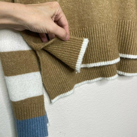 Altar'd State Striped Bell Sleeve Turtleneck Sweater XS - Picture 5 of 8